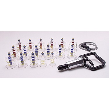 HUDT2386 Bio Cupping Set, Hand Pump And 17 pcs. Magnetic Cups